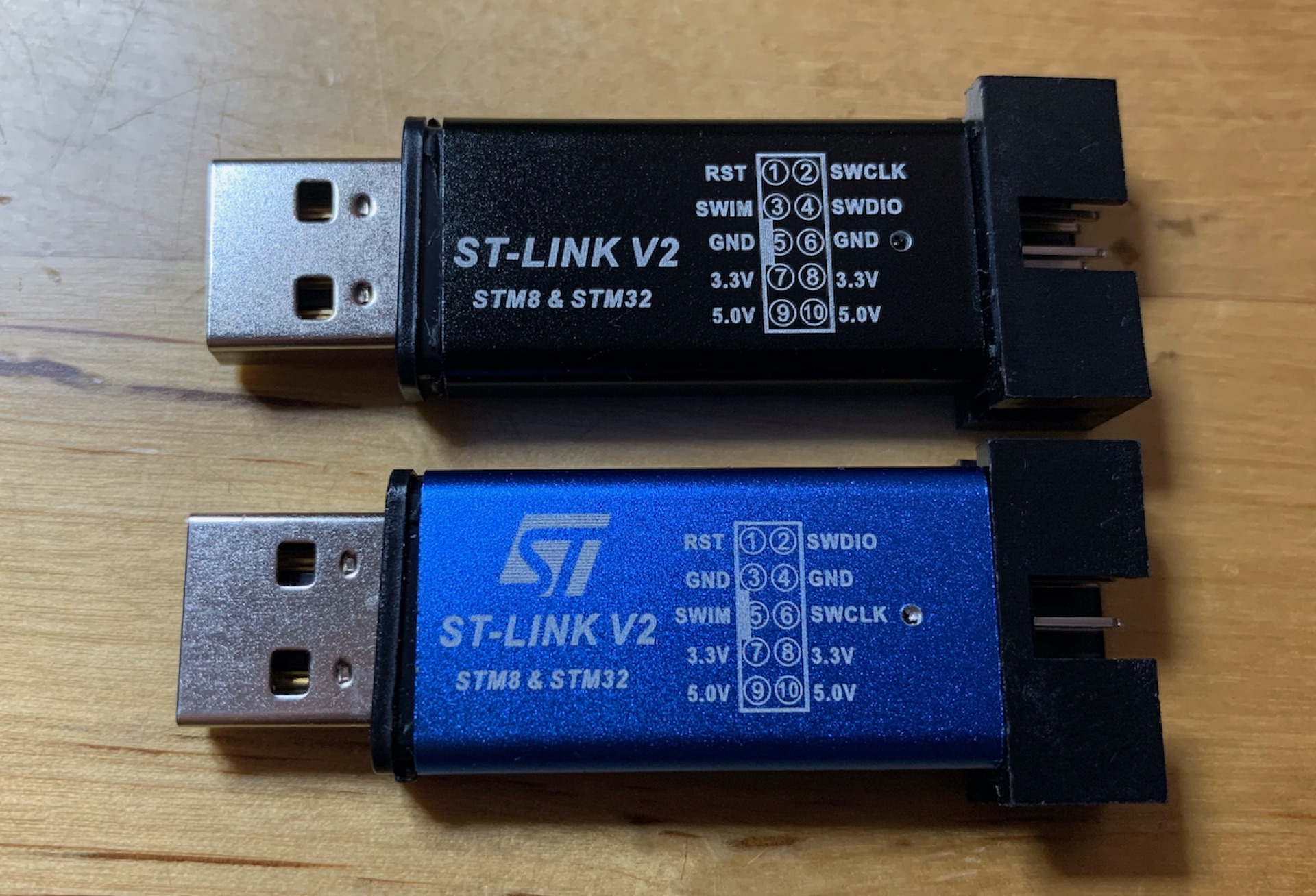 Figure 3: Two ST-Link/v2 knockoffs