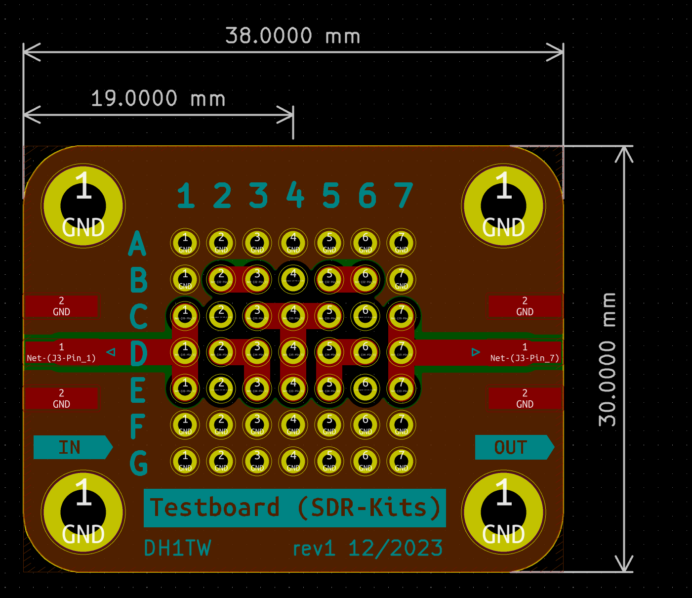 The PCB Layout of the VNA testboard